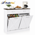Farmhouse Trash Cabinet with Tilt-Out Storage – Kitchen Organizer