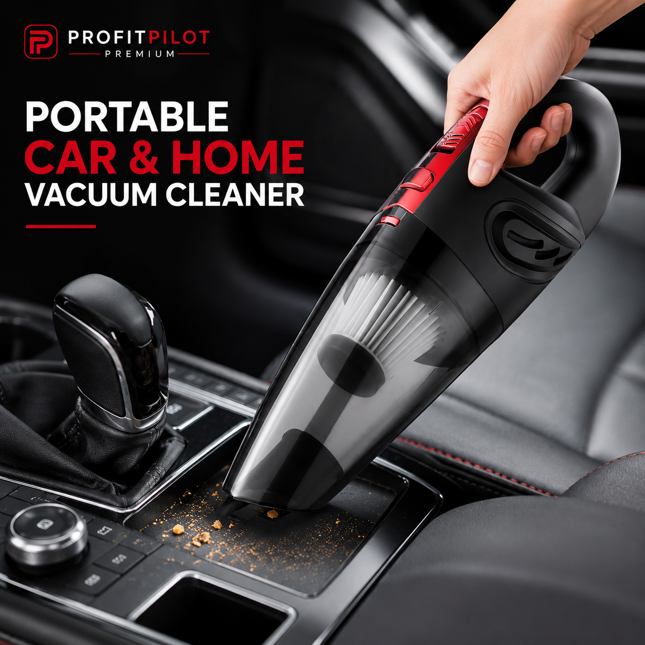 Portable Car & Home Vacuum Cleaner | Cordless Handheld HEPA Vacuum with Powerful Suction