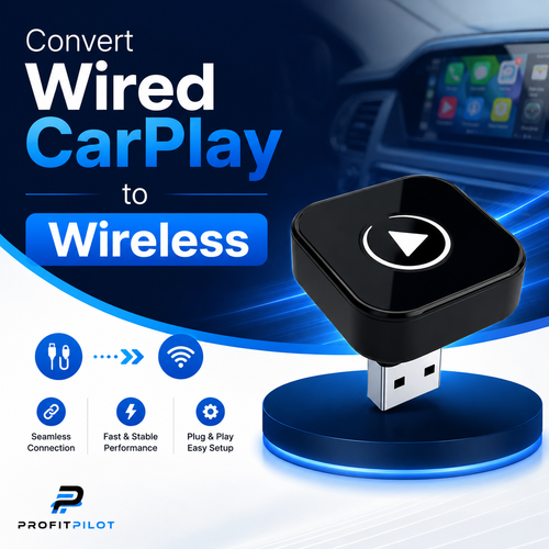 2-in-1 Wireless CarPlay & Android Auto Adapter for OEM Wired Systems