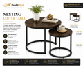 Modern Rustic Nesting Coffee Table Set for Living Room